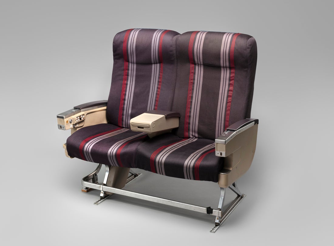 United Air Lines Boeing 747-100 first-class and business-class seat section  c. 1970