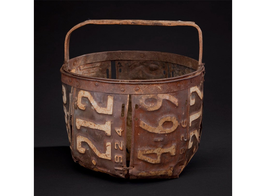 License-plate basket mid-1900s