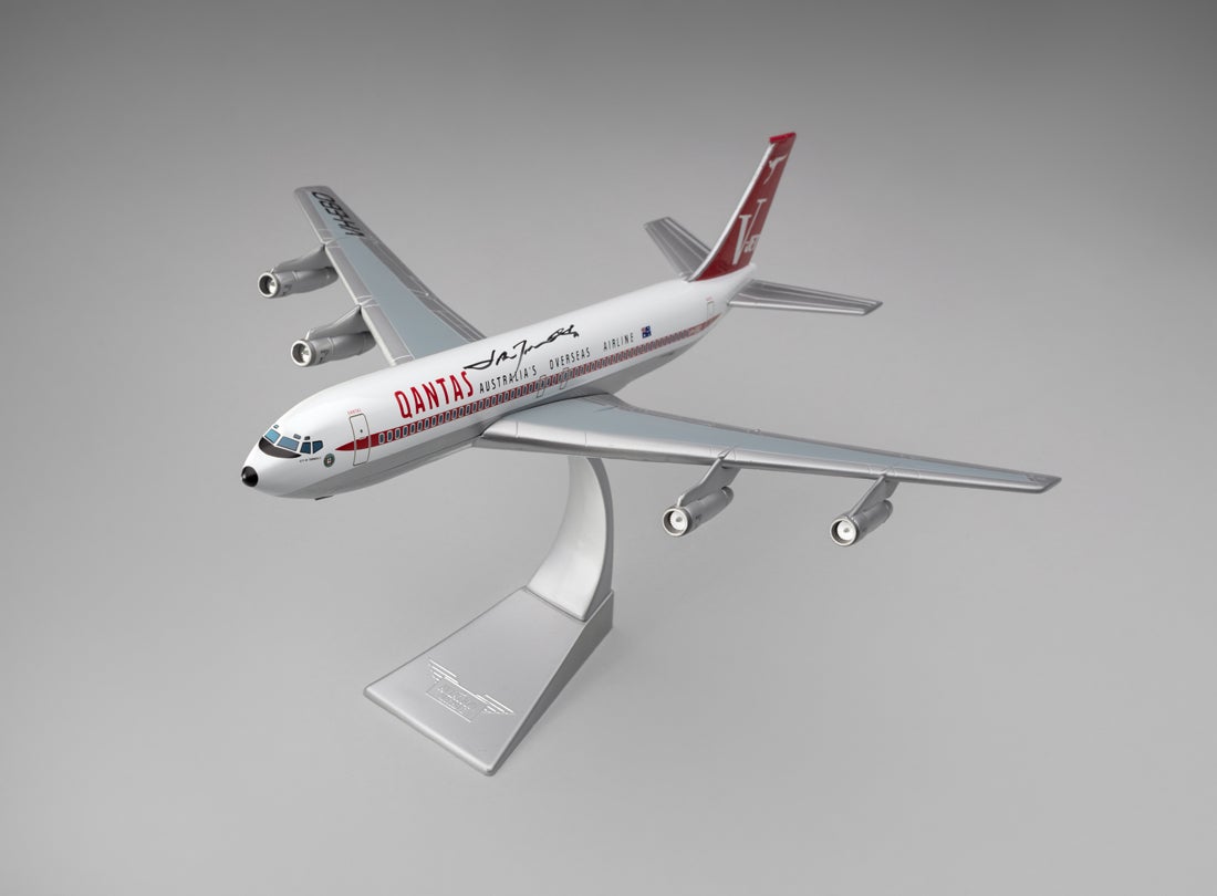 Qantas Airways Boeing 707 model aircraft  c. 2006