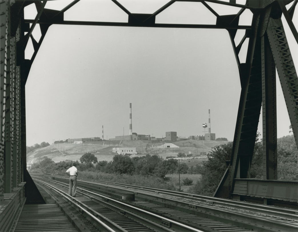 Man on Railroad Tracks, Cincinnati, Ohio 1963; William Heick  (1916–2012)