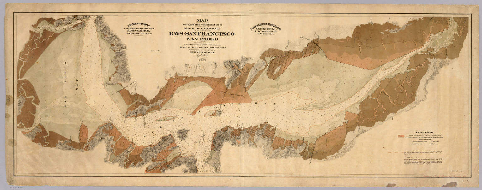Salt Marsh, Tide and Submerged Lands In and Adjacent to the Bays of San Francisco and San Pablo  1874