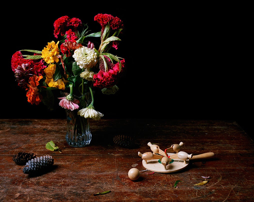 Still Life with Chicken Game and Flowers  2008