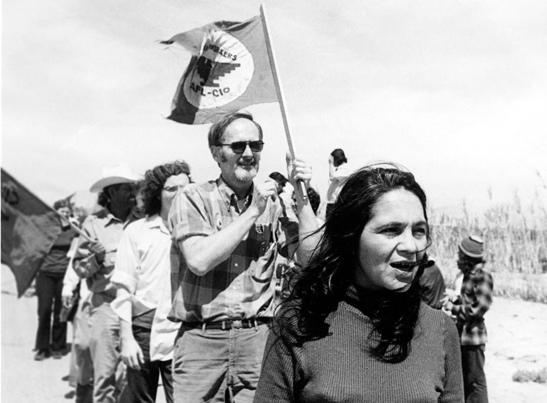 Dolores Huerta on the picket line for the United Farm Worker’s Union