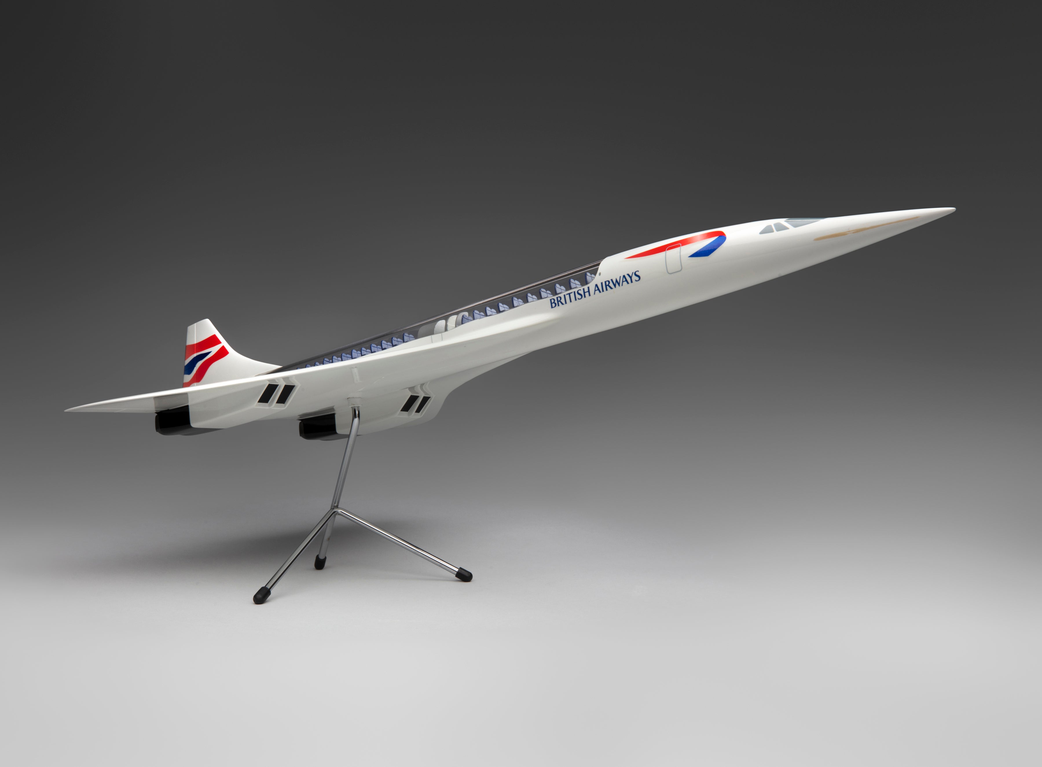 British Airways Concorde SST cutaway model aircraft  1970s 