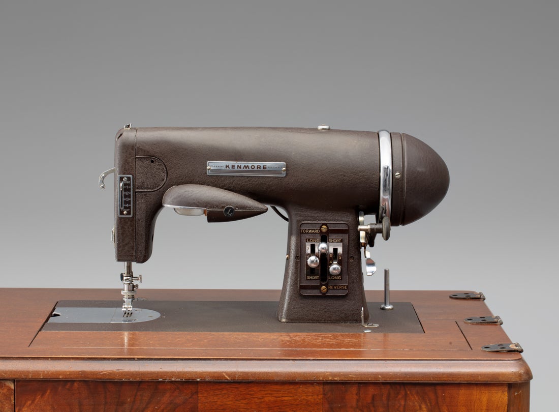 Sears Kenmore Imperial Model 117.59 rotary sewing machine and cabinet  c. 1942