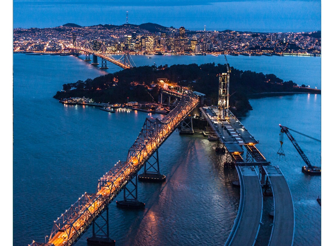 Fourth tower lift extends into the night 