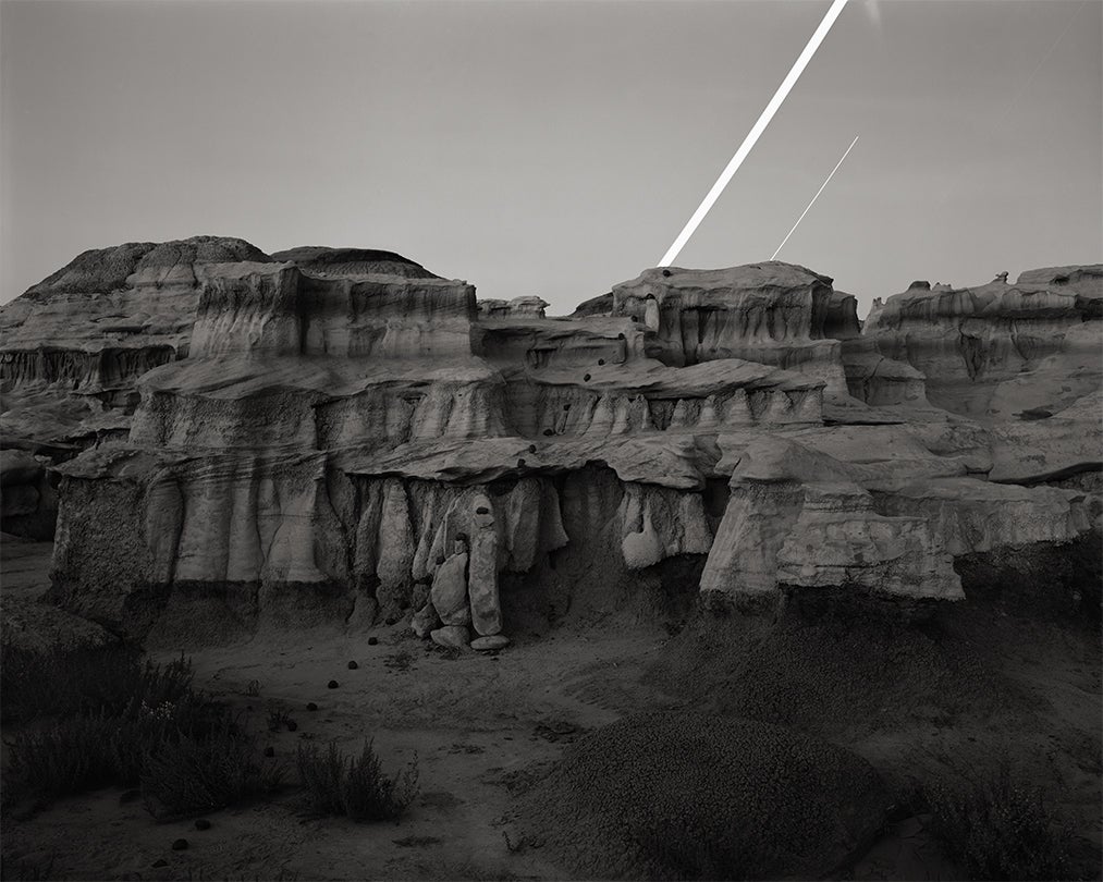 Black Rock Moonrise, Bisti Badlands, New Mexico  2017