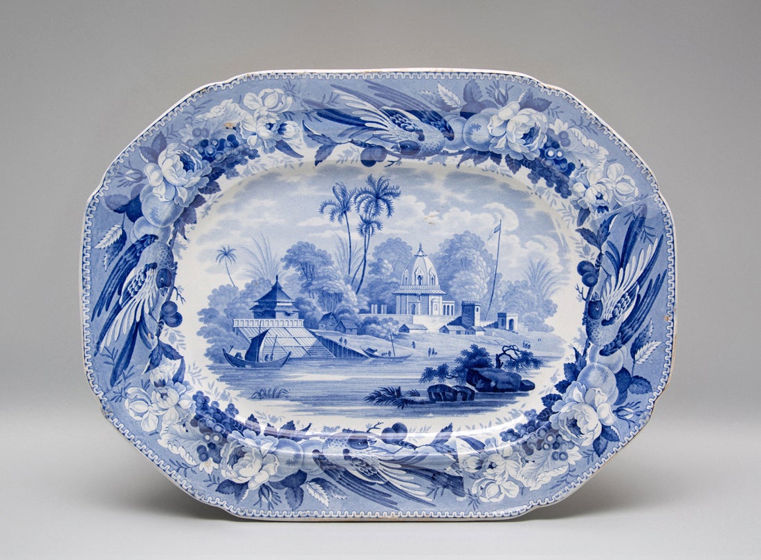 Platter, Part of the City of Moorshedabad pattern  c. 1810–30s