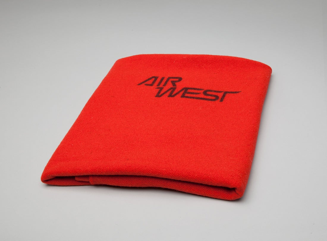 AirWest in-flight blanket  1960s
