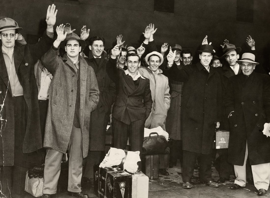 Leaving for spring training at Boyes Springs, California