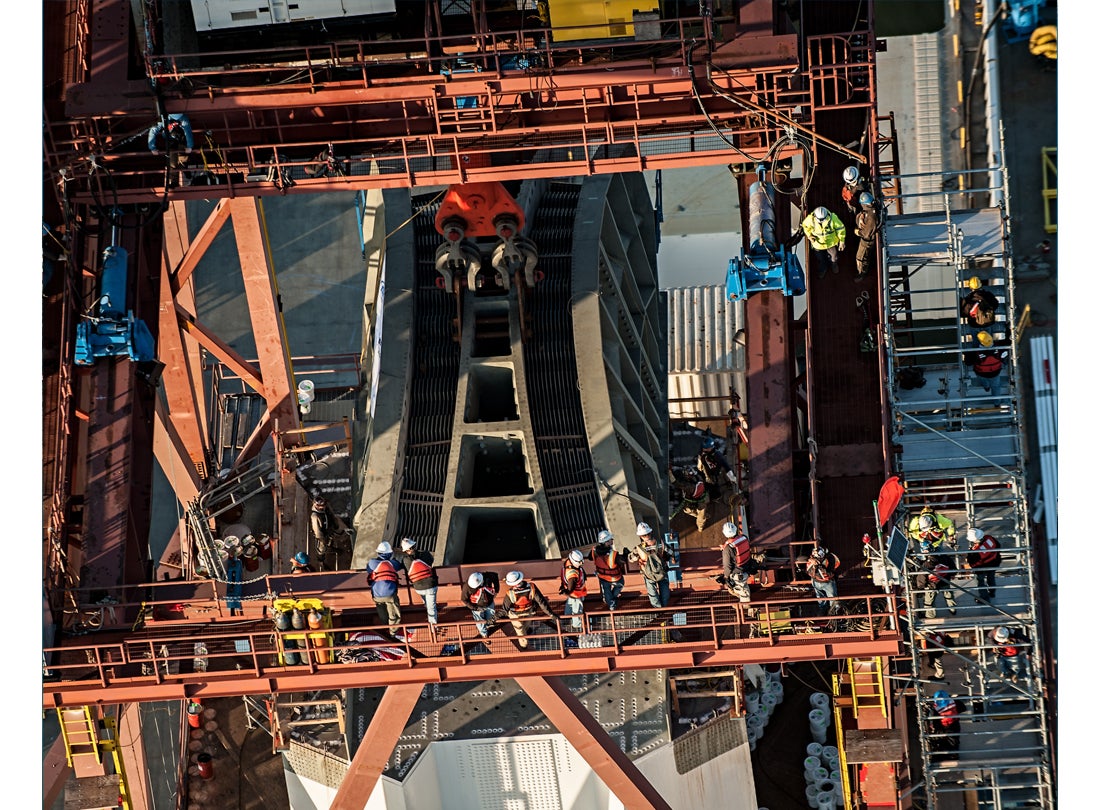 World’s largest cable saddle placed on tower 