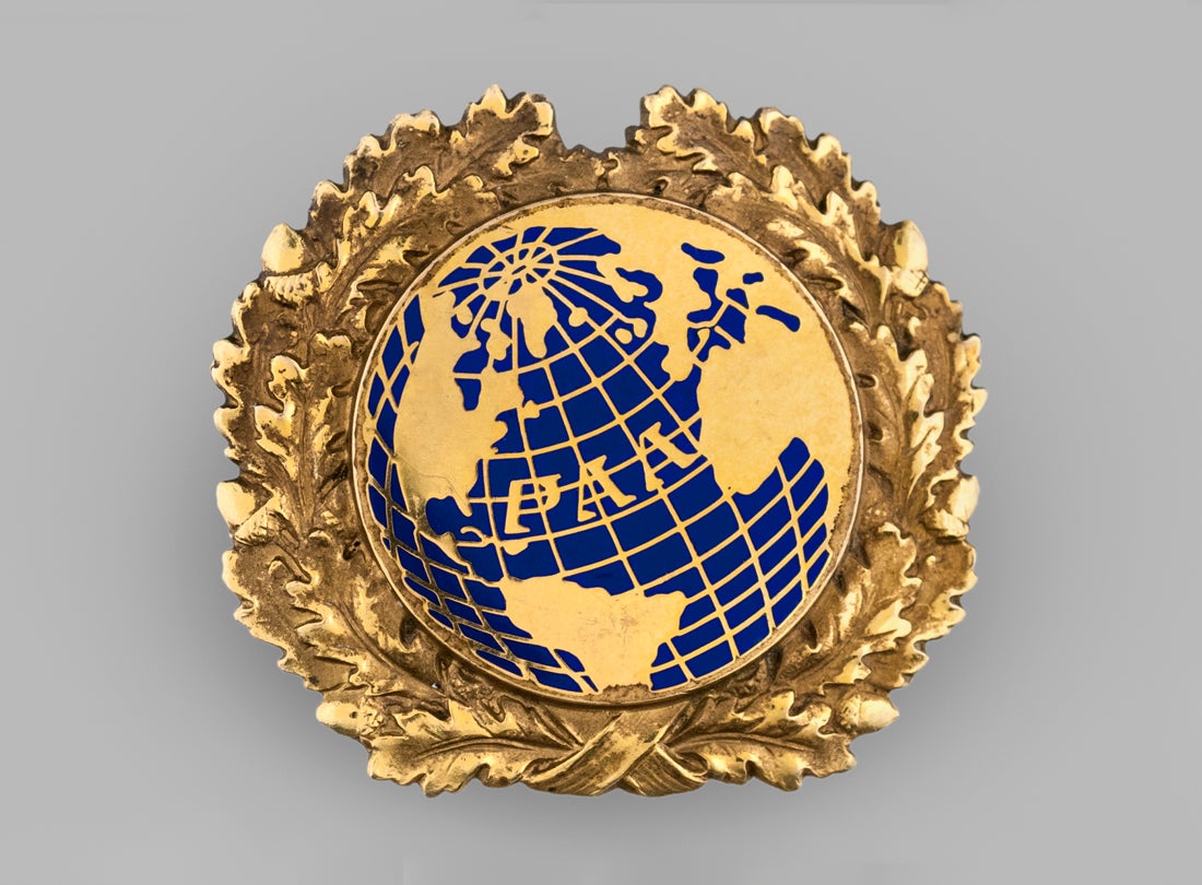 Pan American World Airways flight officer cap badge