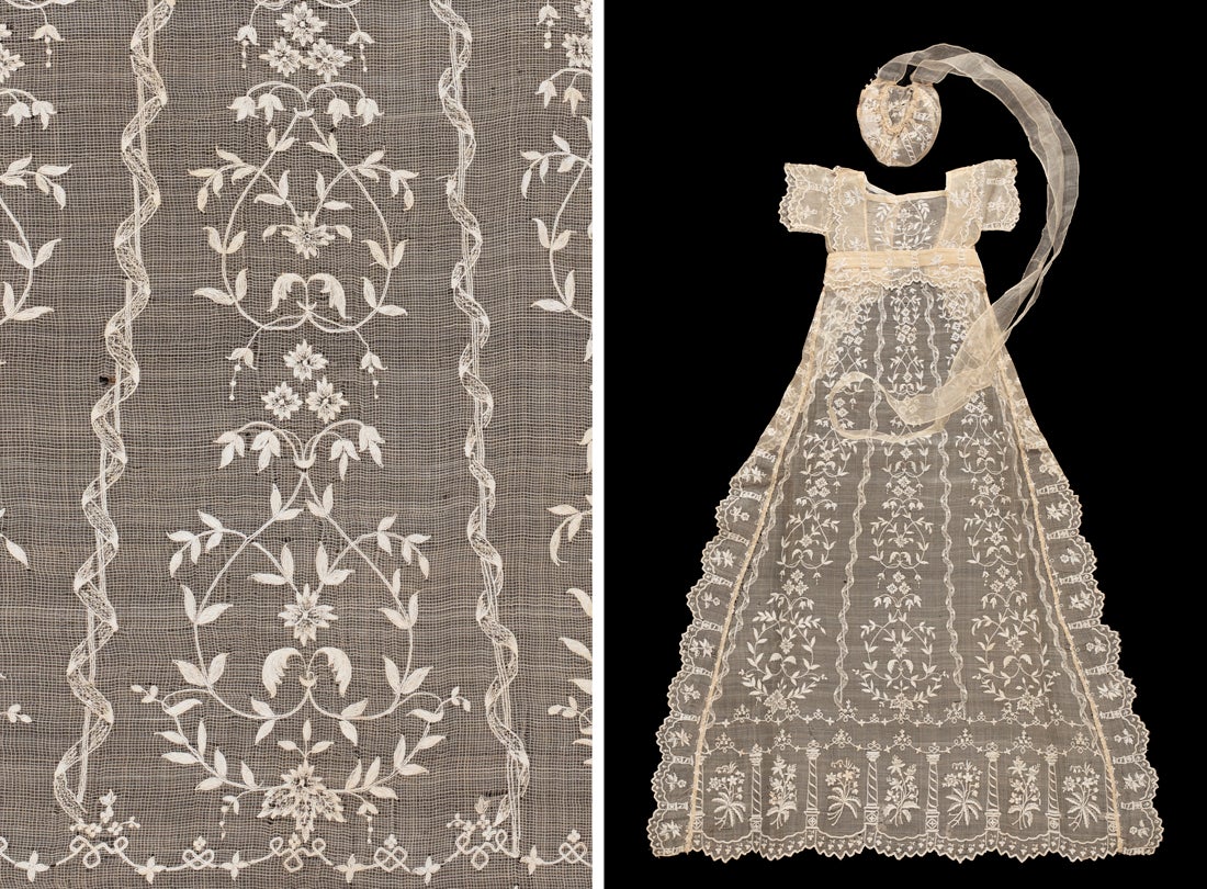Christening dress and cap c. 1900