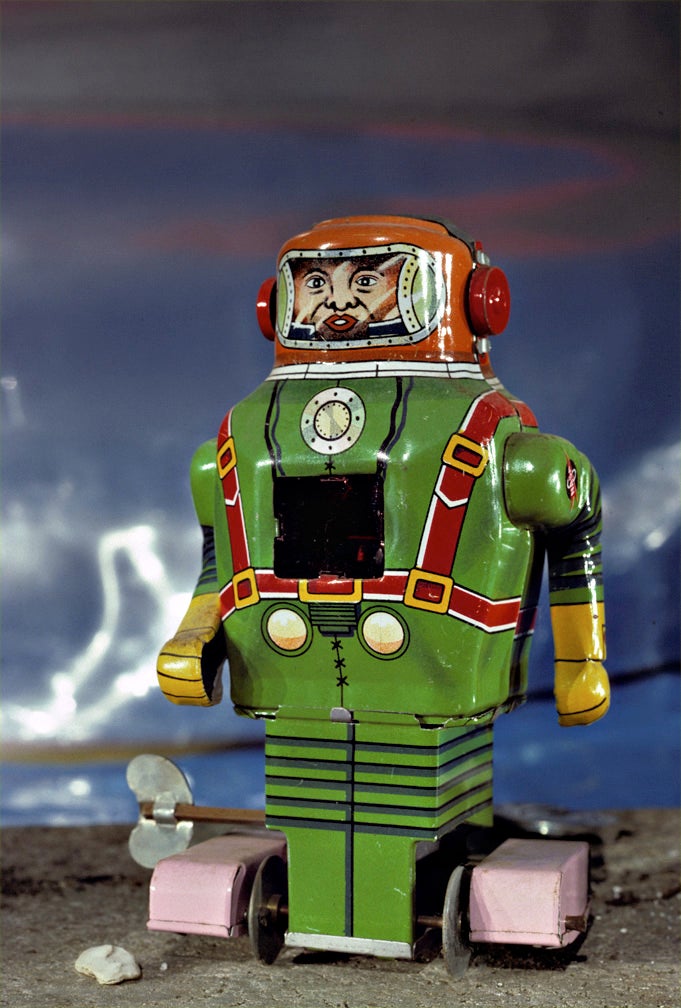 1960s “Space Man” tin wind-up robot, Japan  1991