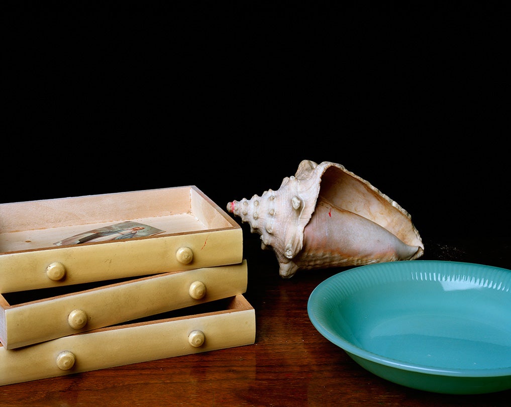 Still Life with Drawers, Plate, and Conch Shell  2010