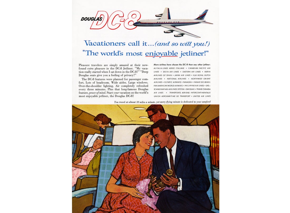 United Air Lines Douglas DC-8 advertisement  1959