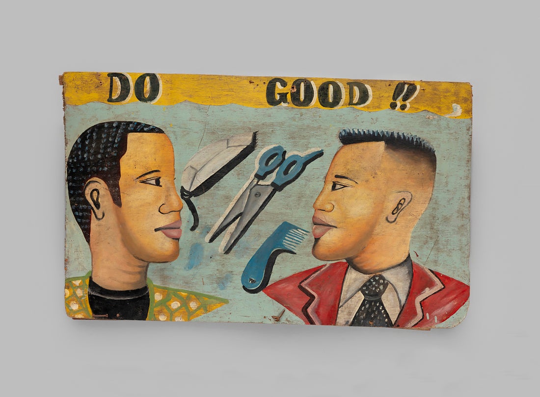 “Do Good!!” barbershop sign  c. 1990s
