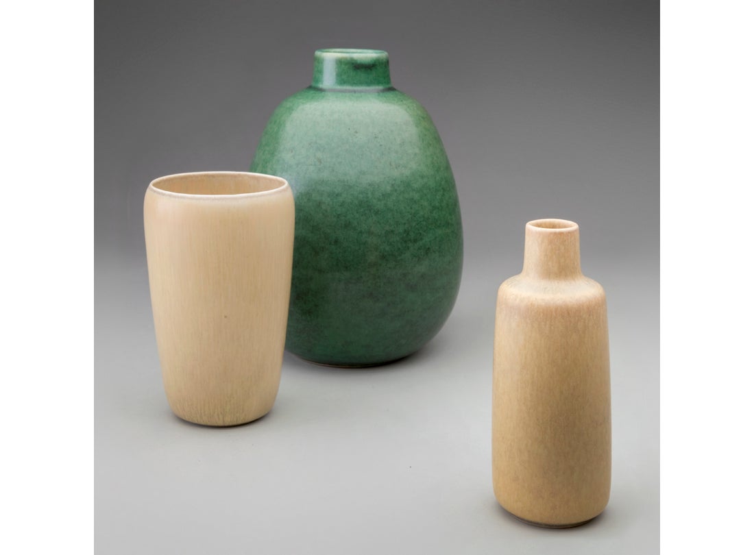Bottle  c. 1950s, Vase  c. 1950s, Vase  c. 1950s