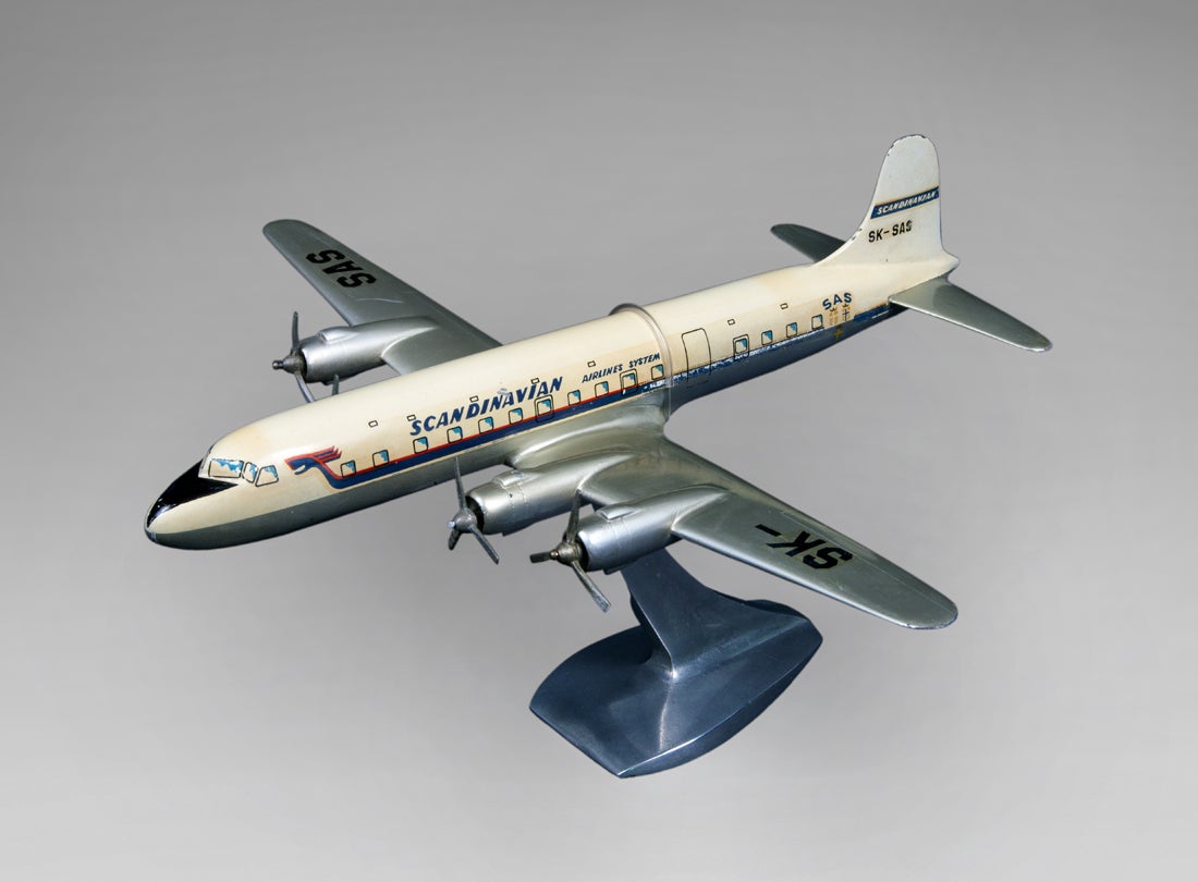 SAS Scandinavian Airlines System Douglas DC-6B model aircraft  late 1950s