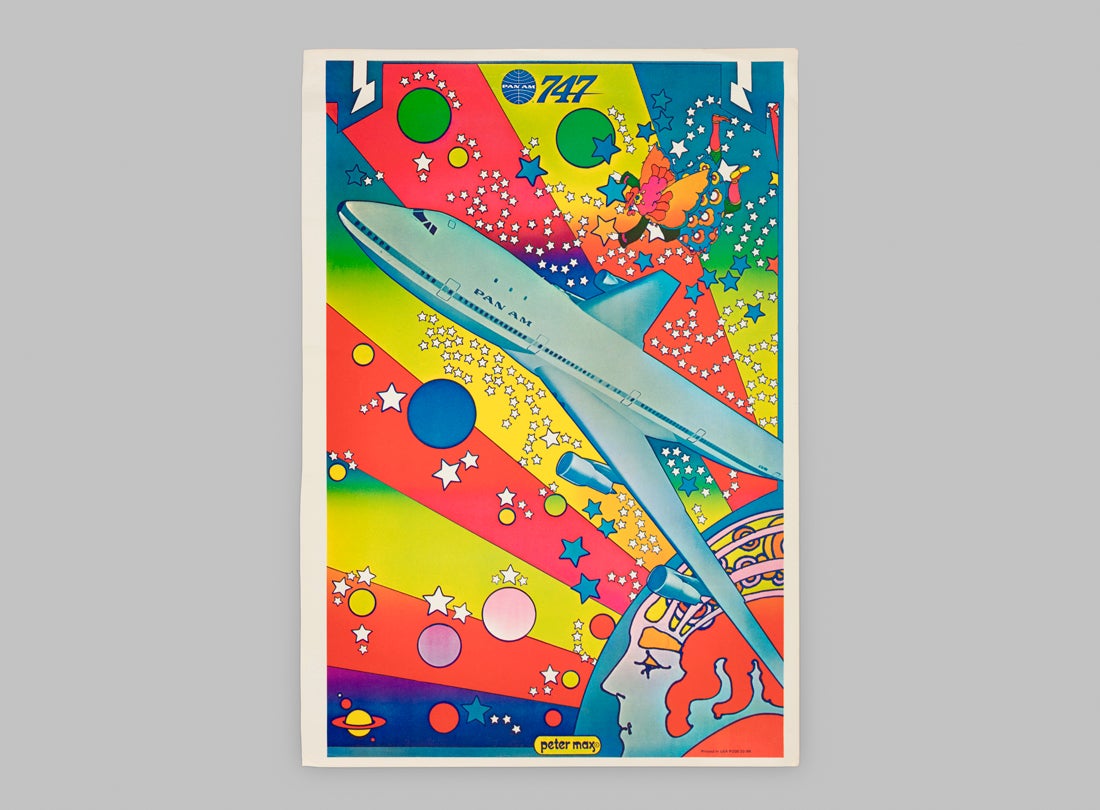 Pan American World Airways Boeing 747 poster  1969