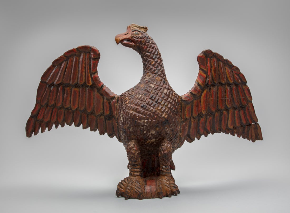 Carved wooden eagle  c. 1870s