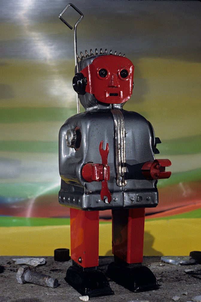 1960s “Space Man” tin wind-up robot, Japan  1991