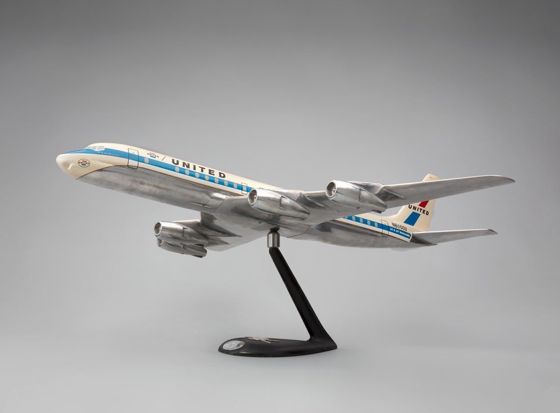 United Air Lines Douglas DC-8 model aircraft  c. 1960