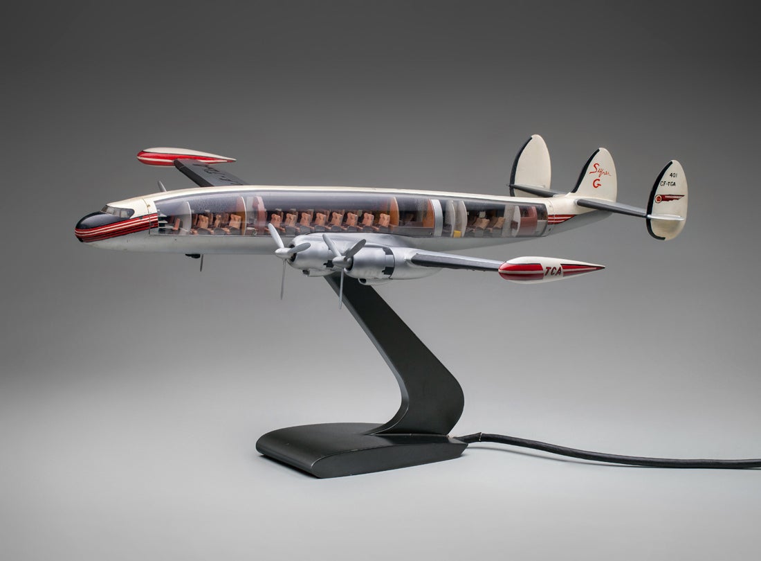 TCA (Trans-Canada Airlines) Lockheed L1049G Super Constellation model aircraft  1950s