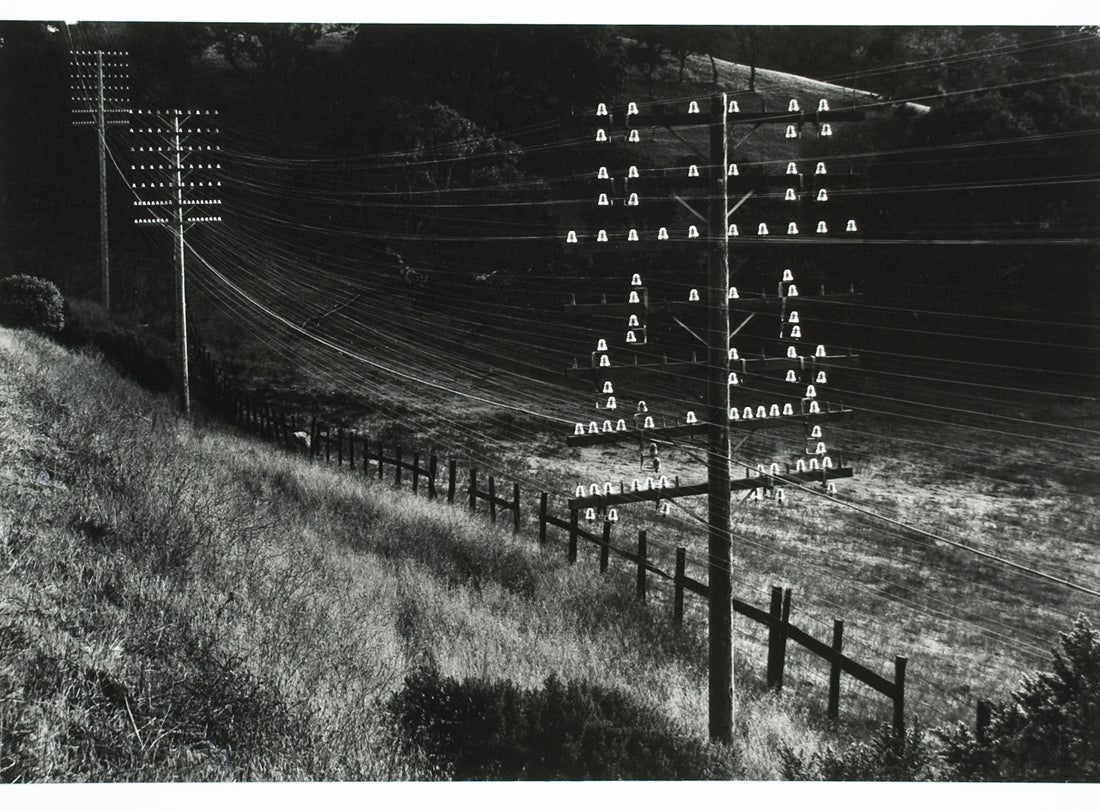Insulators and poles, Marin County, CA 1948  