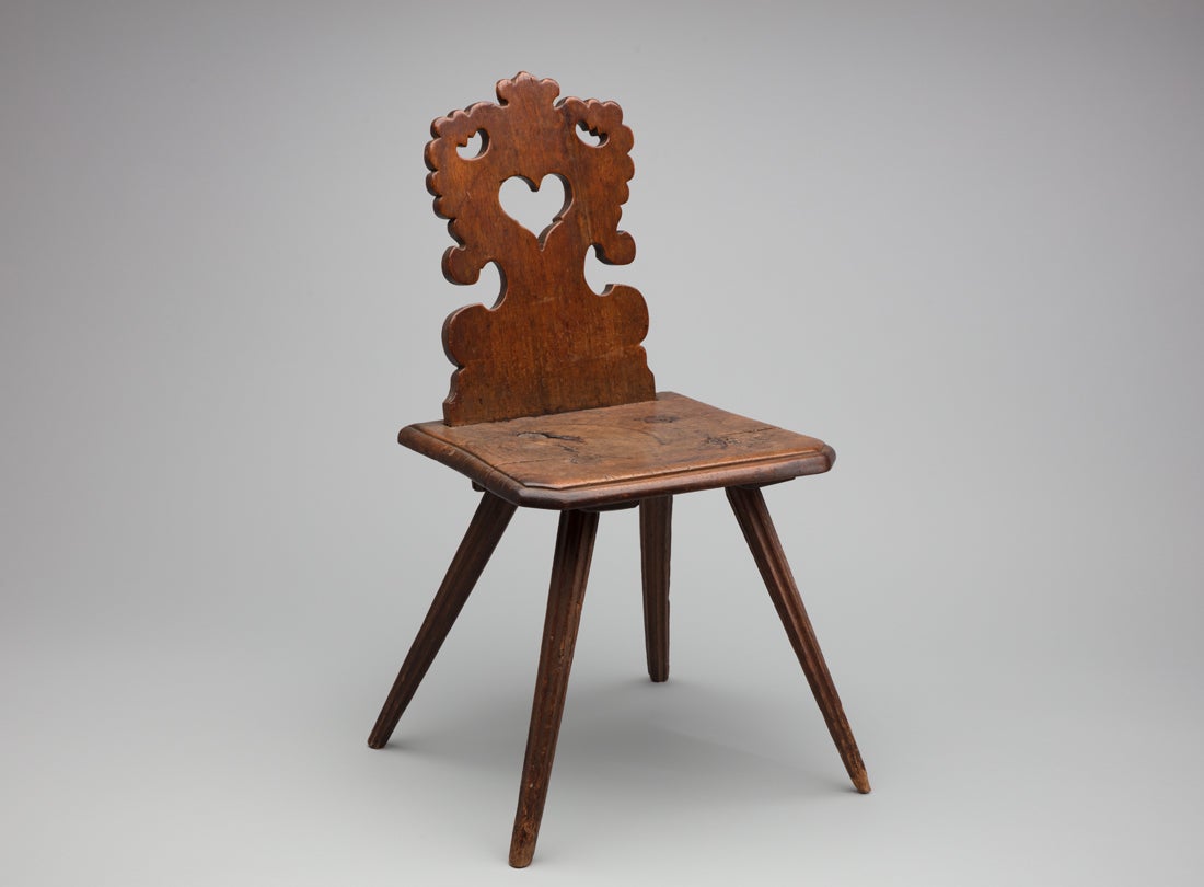 Brettstuhl (board-back stool)  c. 1800s