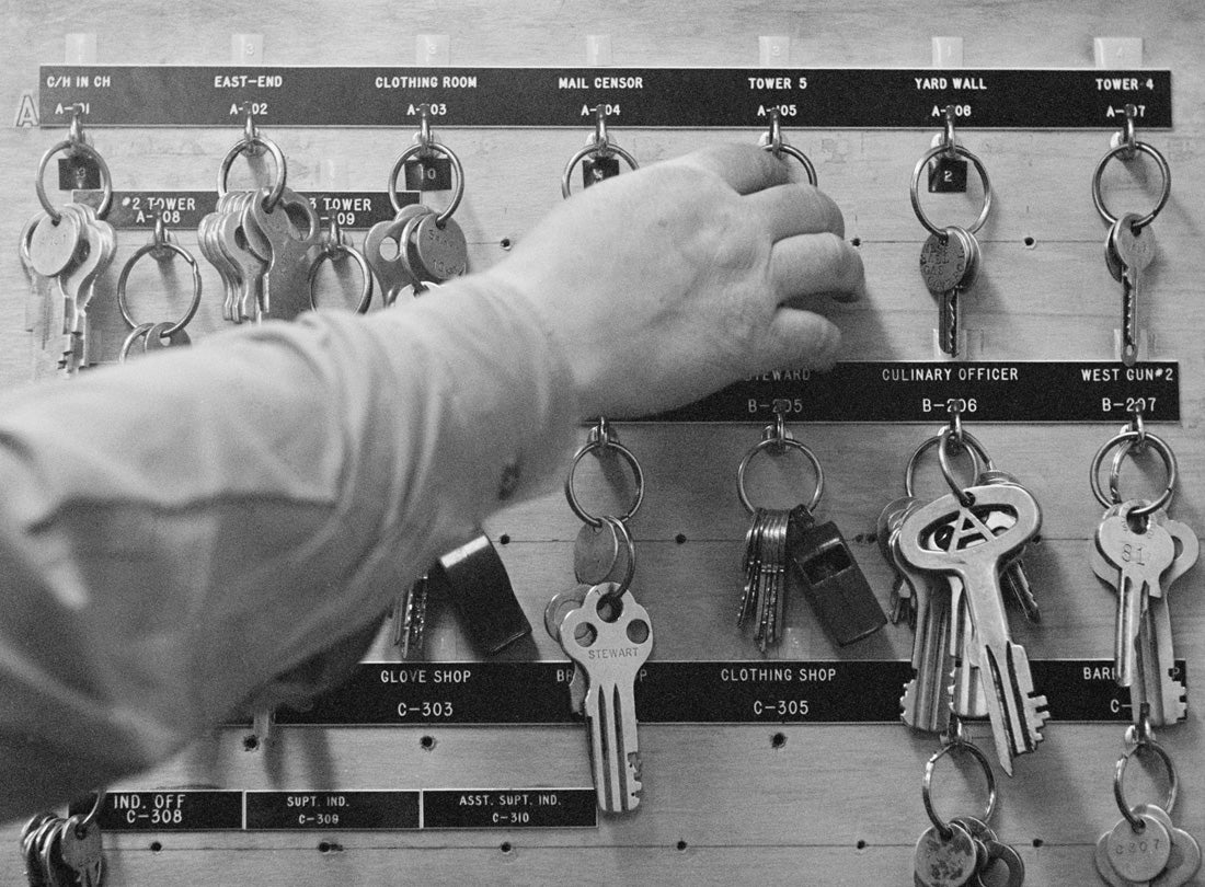 Control Center key locker, Alcatraz, San Francisco  1963