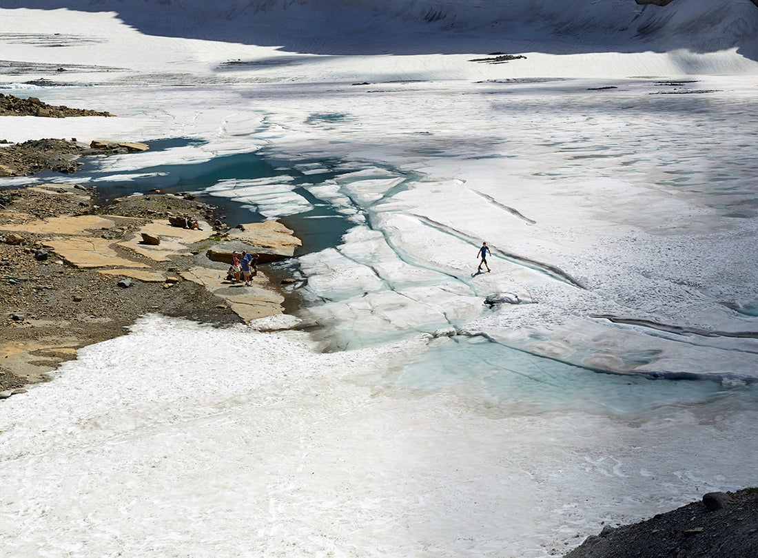 Walking on Grinnell Glacier, Glacier National Park, Montana  2013 