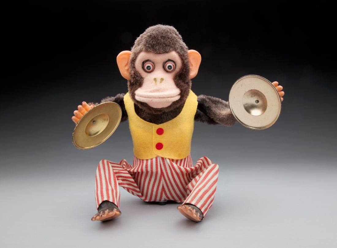 Battery-operated cymbal-clapping monkey  c. 1950s–60s