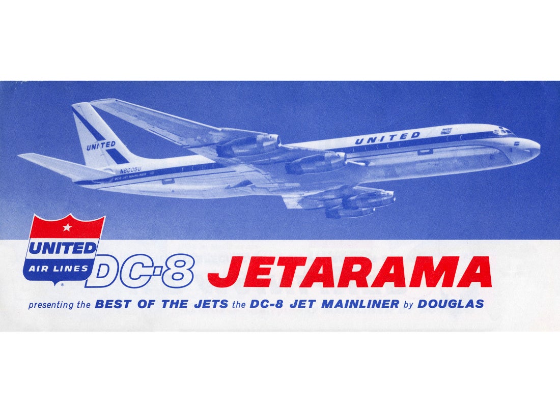 United Air Lines Douglas DC-8 Jetarama brochure  1959