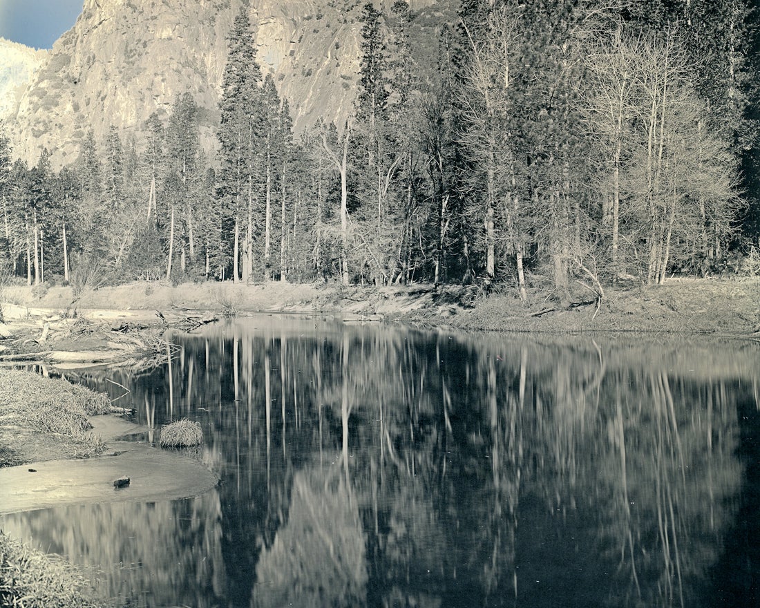 Reflection in Merced River, Yosemite Valley, California  