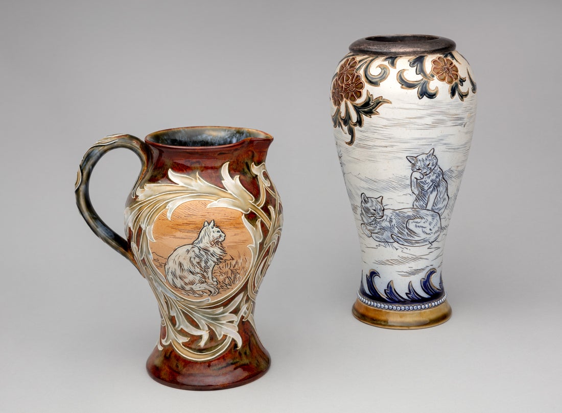 Cat pitcher  & Cat vase