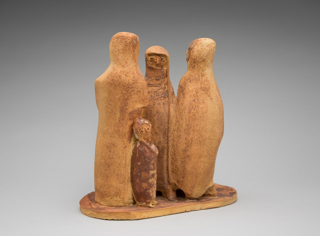 Three female figures and child  c. 1970s