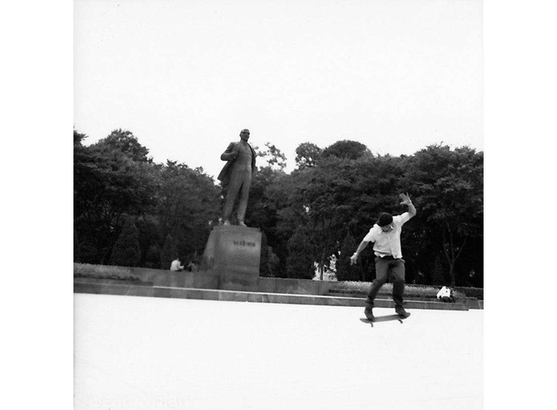 Lenin Statue Skateboarder, Hanoi, Vietnam