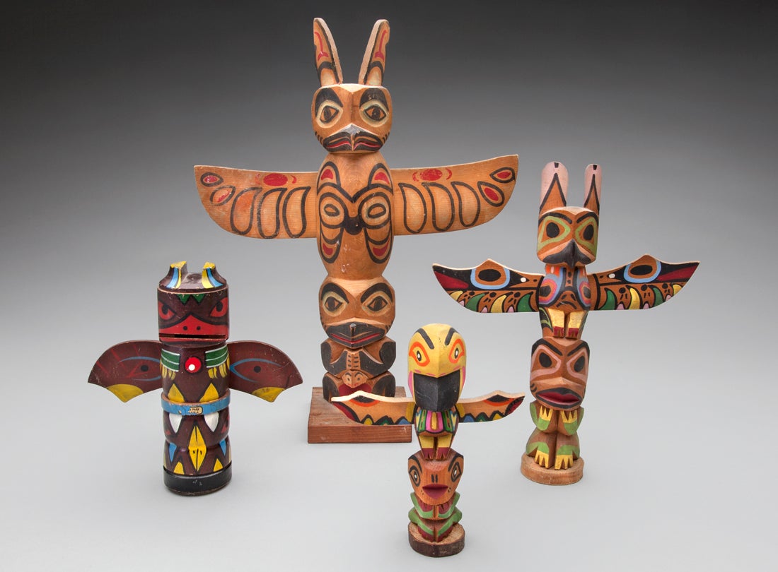 Various Canadian and Alaskan totem pole banks