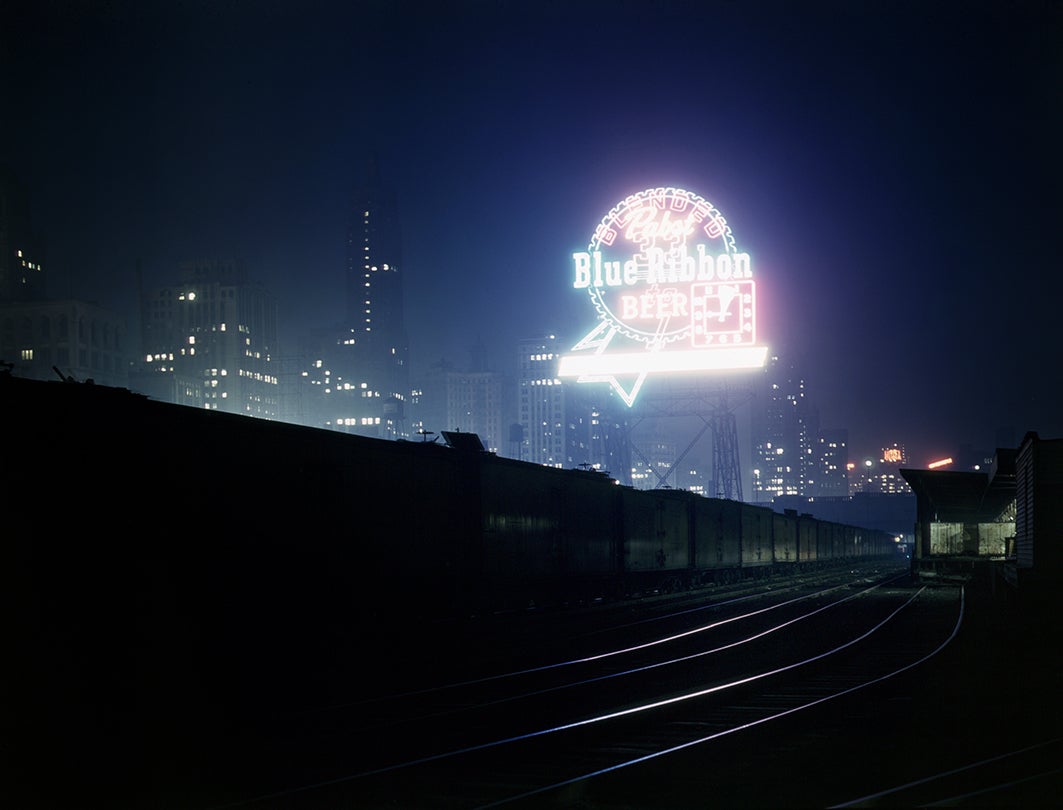 Illinois Central R.R., freight cars in South Water Street freight terminal, Chicago, Illinois   1943