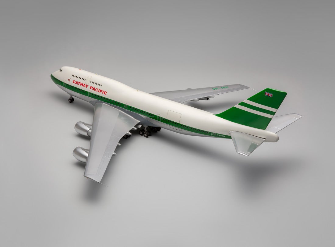 Cathay Pacific Airways Boeing 747-300 airliner model aircraft  1986