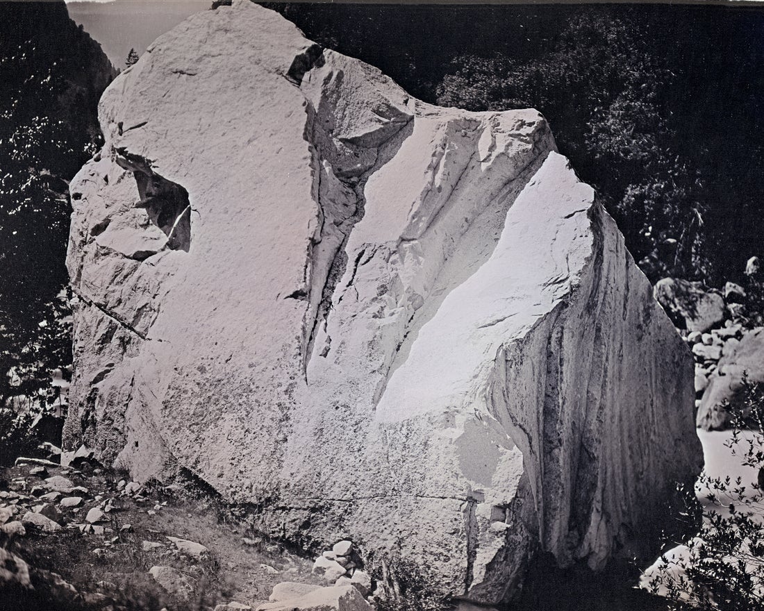 Rock on Merced River, Yosemite,  California  