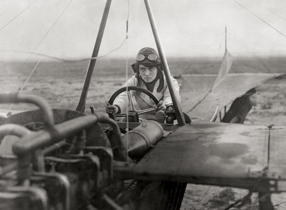Amelie “Millie” Hedwig Beese (1886–1925) in a Rumpler Taube monoplane  c. 1911 