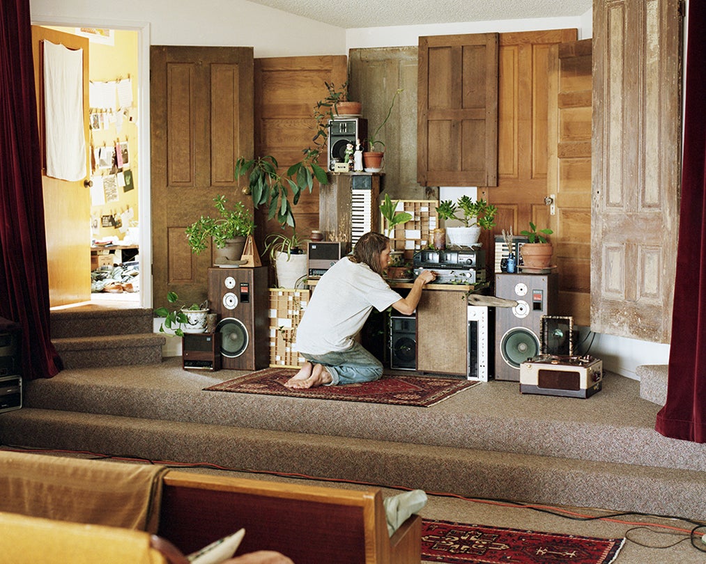 Daniel adjusts his installation  2016