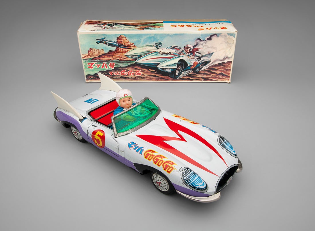 Friction-driven Mach 5 car with Speed Racer  1967