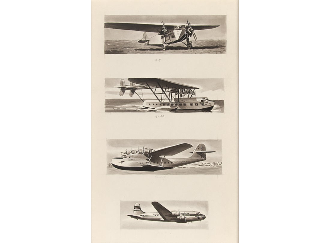 Studies for Fokker, Sikorsky, Martin, and Douglas aircraft  c. 1962 