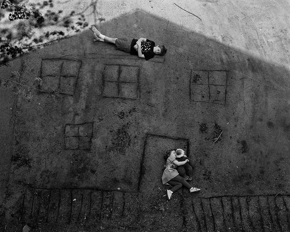 Laura and Brady in the Shadow of our House  1994