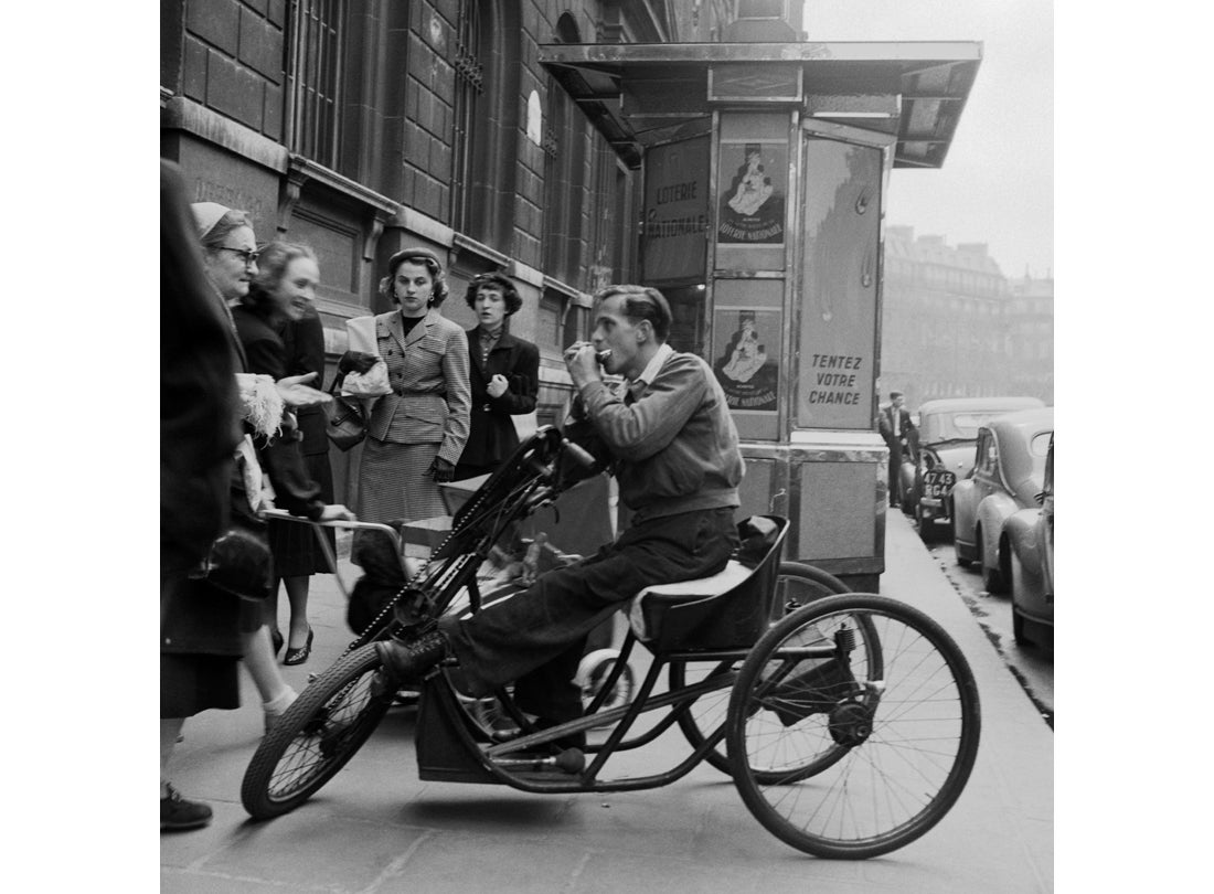 Street Musician near St. Lazare, Paris, France