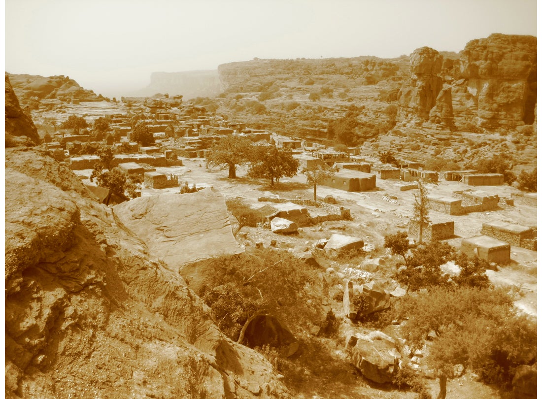 Village on the Bandiagara Escarpment, Republic of Mali 
