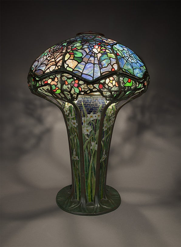 Cobweb table lamp  c. 1906